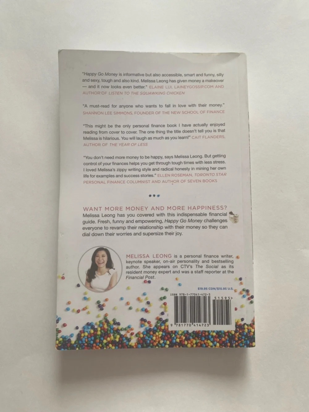 🔥3/$25🔥Happy Go Money by Melissa Leong - White Cover with Multicolored Sprinkles - Picture 2 of 5
